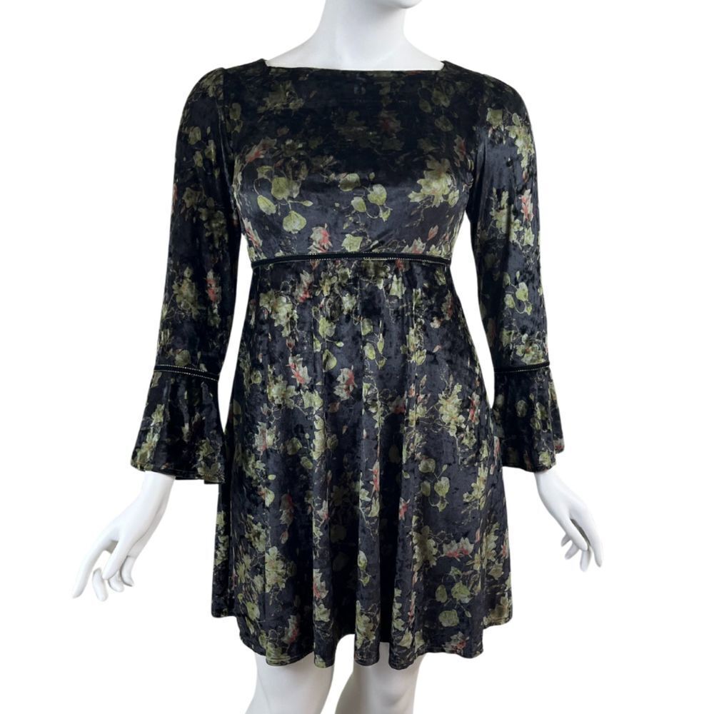 Floral Black Dress
